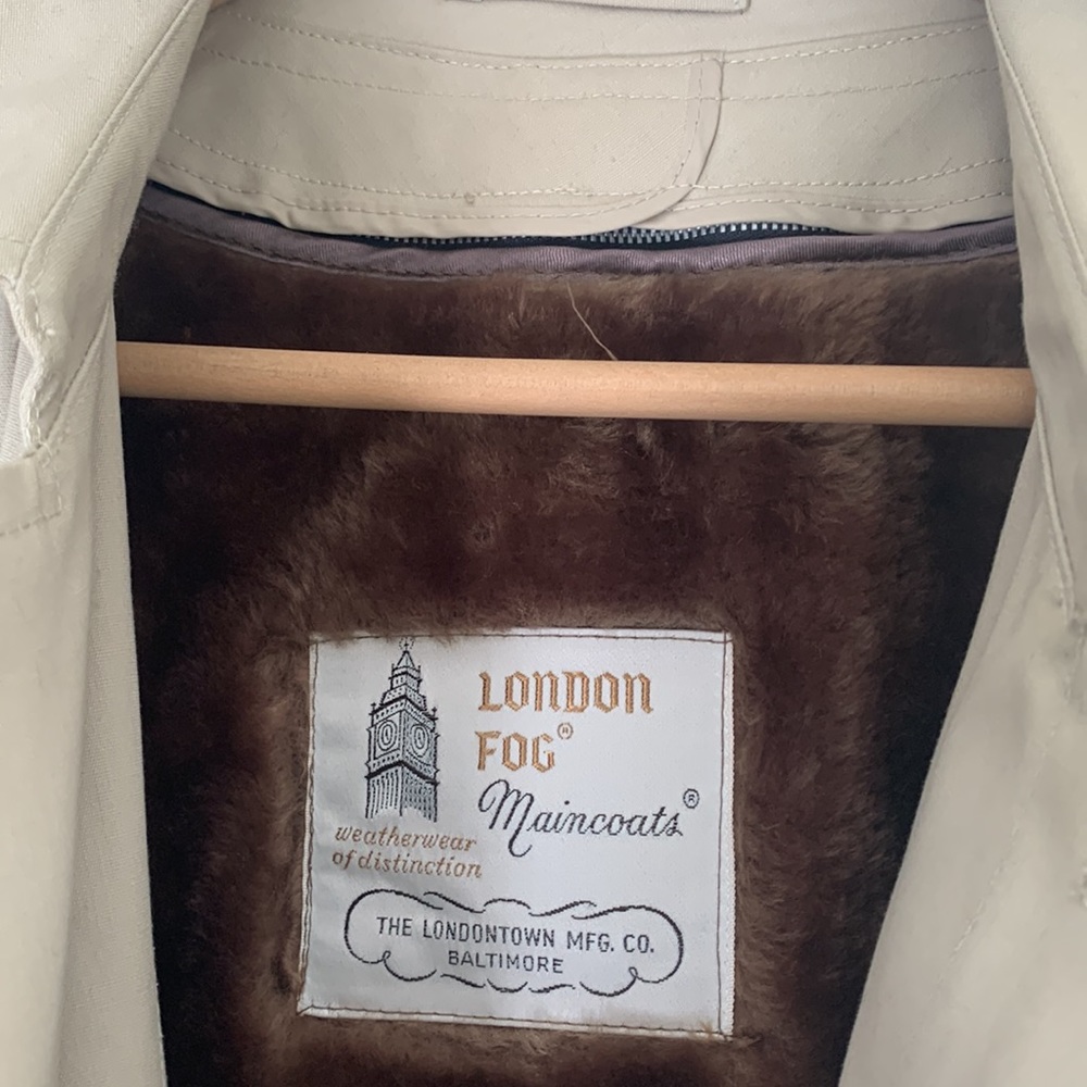 London Fog Vintage Heavy Plush Lined Trench Coat - Picture 5 of 17